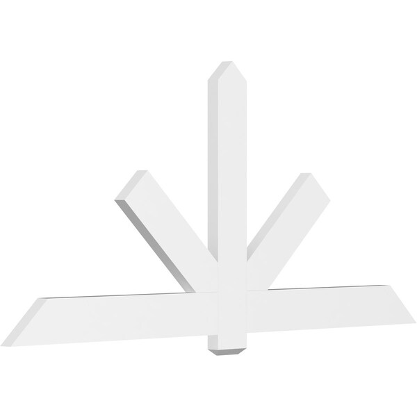Ekena Millwork Kennewick Architectural Grade PVC Gable Bracket, 84"W x 38 1/2"H x 2"D x 6"F, 11/12 Pitch GBP084X39X0206KEN00 - main